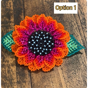 Colorful Hair Accessory, Artesanal Hair Holder, Chaquira Beaded, Hair Clip, Mexican Hair Clip