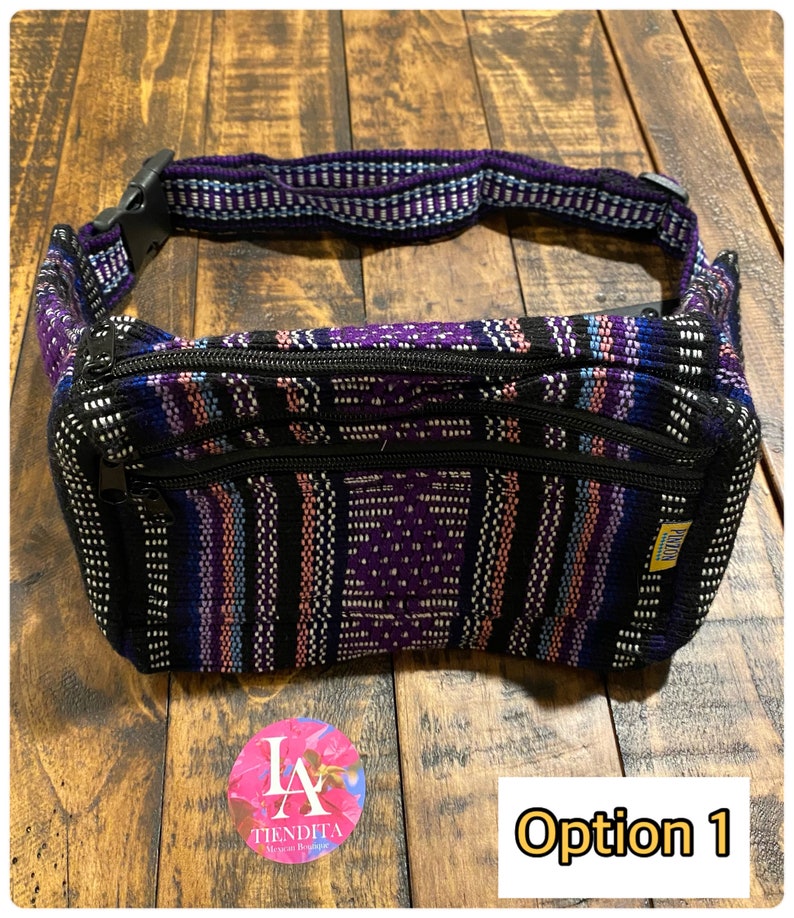 Fanny Pack, Mexican Embroider Fanny Pack With Pockets, Mexican