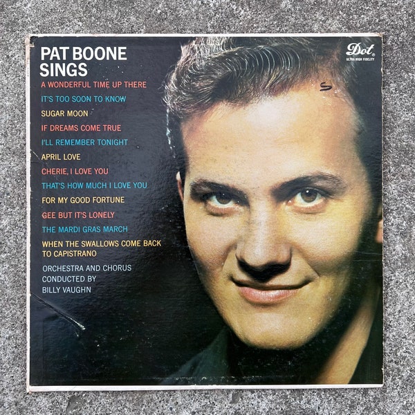 Pat Boone “Pat Boone Sings “Vinyl Record 1959