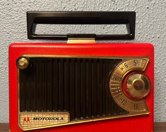 WORKING Motorola Roto-Tenna 56L2A  Atomic Mid Century Modern Vintage AM Radio