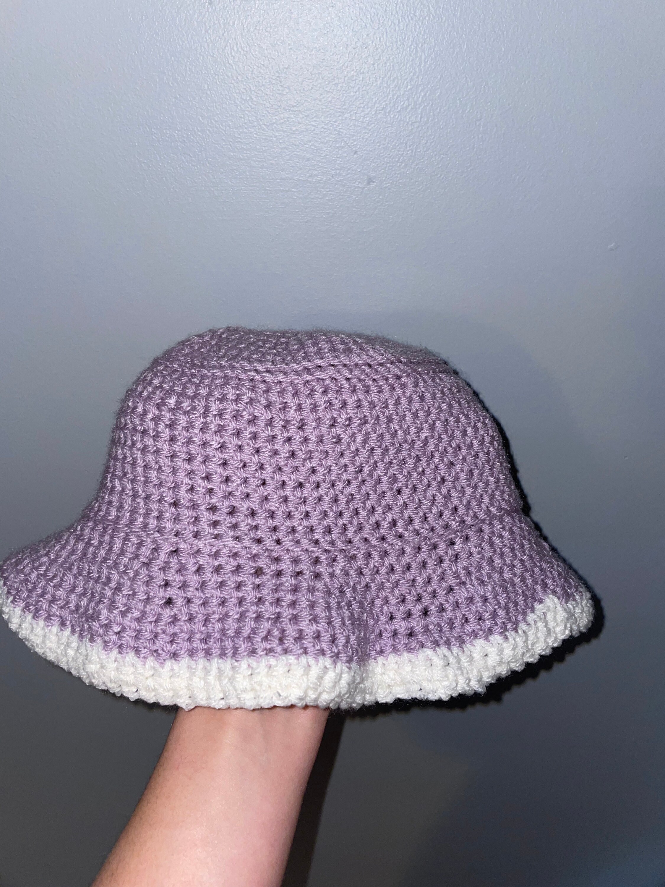 Bottom Stripe Crochet Bucket Hat | Etsy 