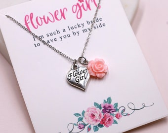 Flower Girl Necklace Gift, Flower Girl Gift,Flower Girl Proposal Gift