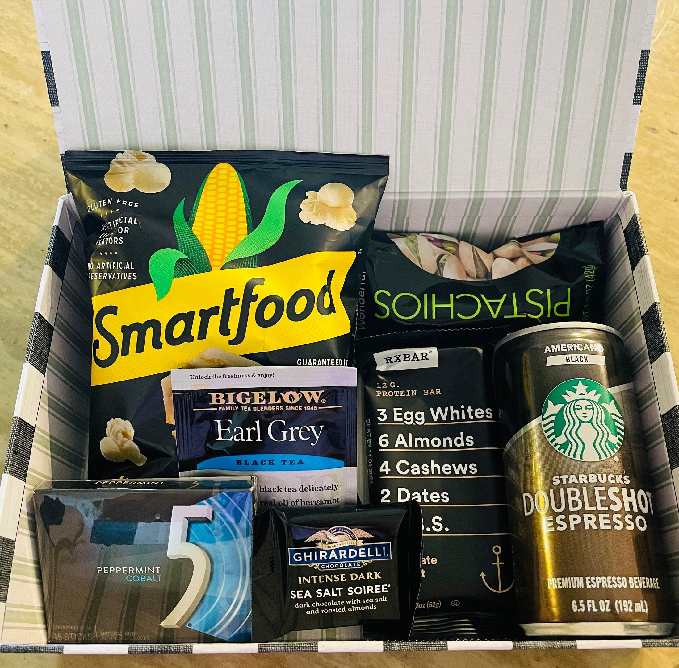 Black & Bold Box Snack Box Gift Box Snacks Treats Etsy