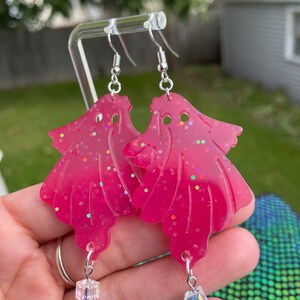 Heat Activated Color Change Ghost Halloween Earrings