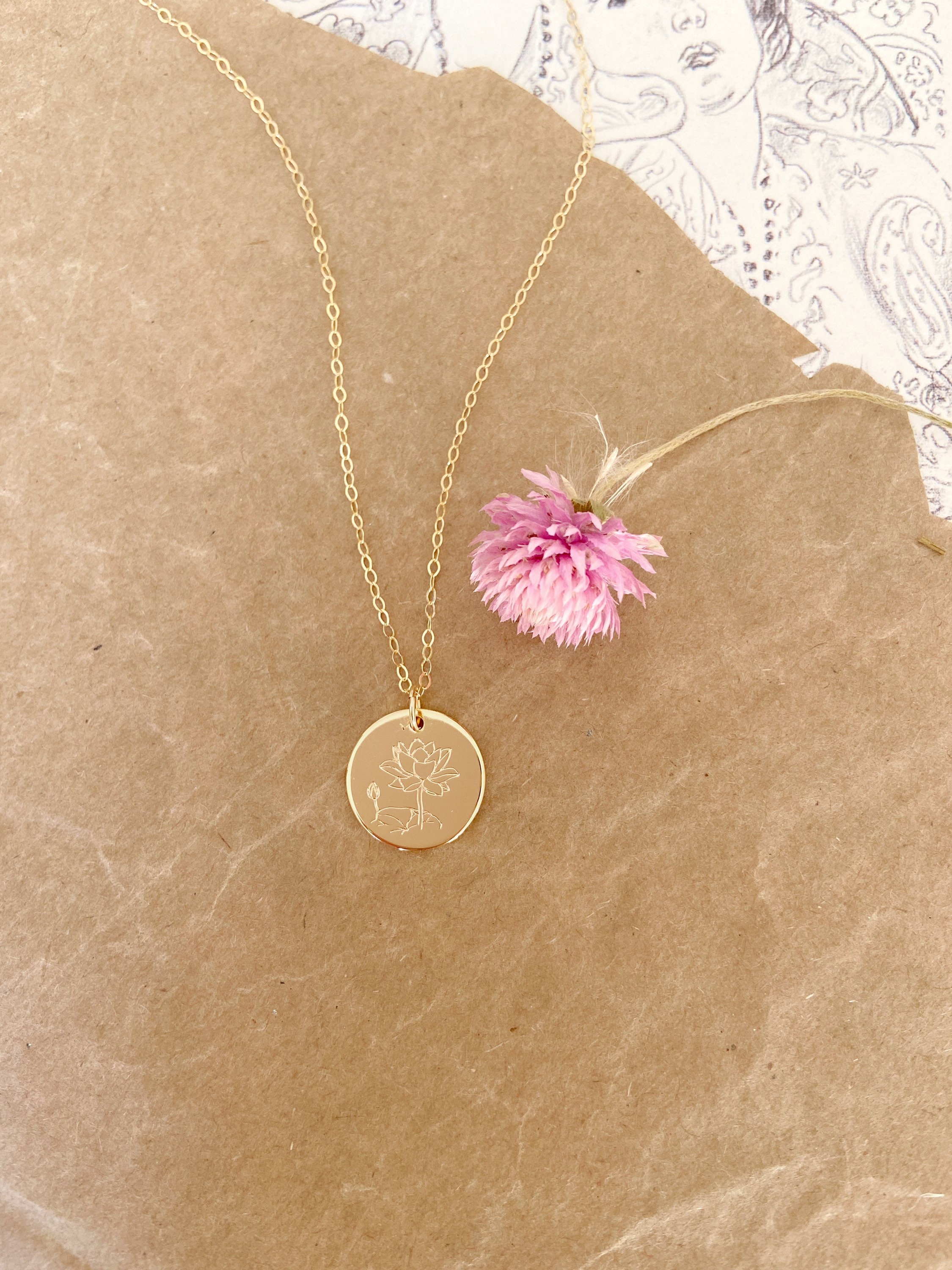 Birth Flowers Necklace for every twelve 