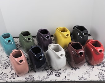Fiestaware - Small Disk Pitchers - Pick your color -  Rose, Turquoise, Scarlet, Lapis, Twilight, Yellow, Persimmon
