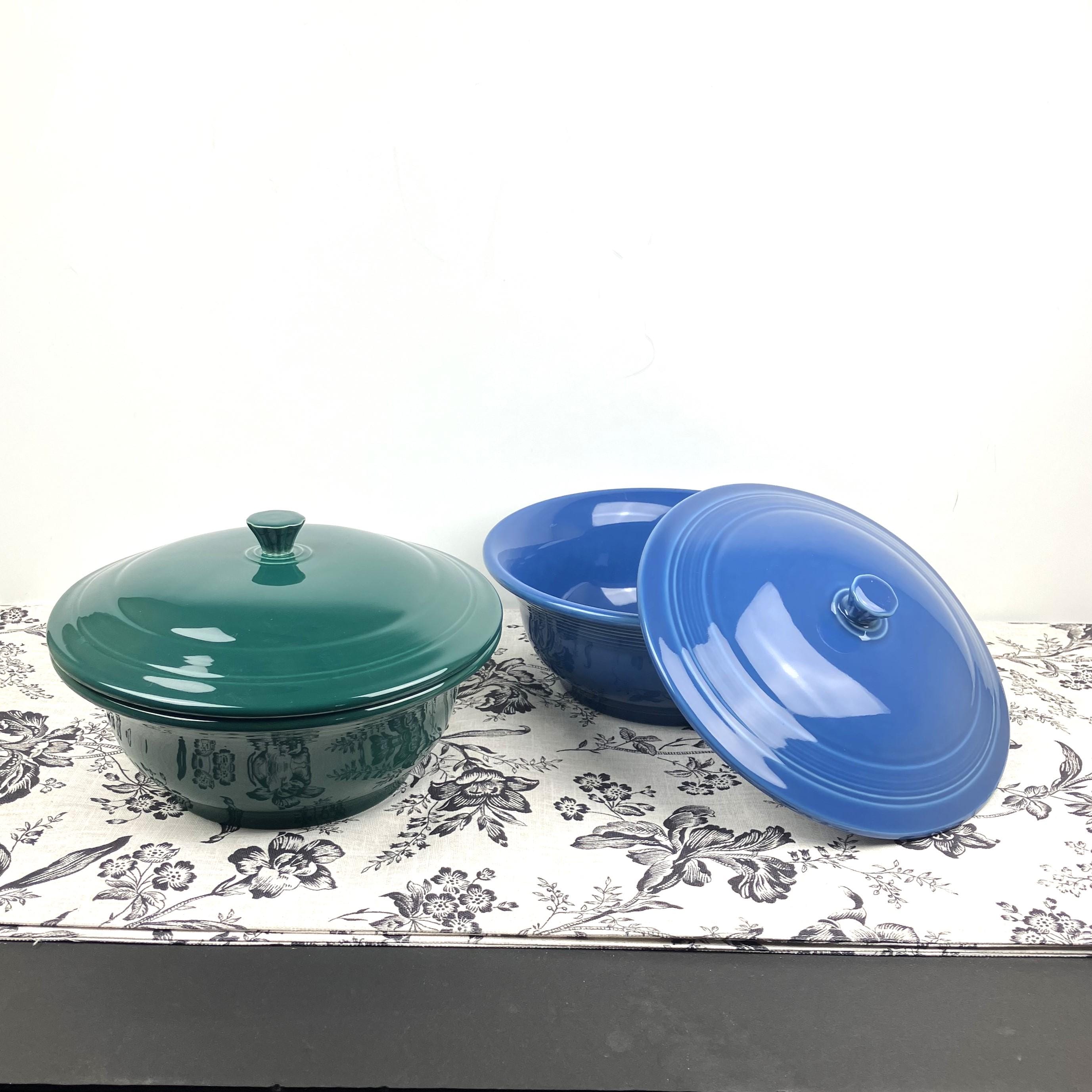 Fiestaware Covered Casserole Bowl With Lid Lemongrass, Black