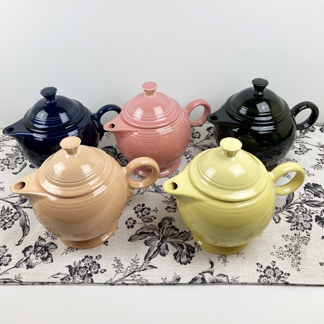 Fiestaware Cup Teapot With Lid Pick a Color Cobalt, Apricot