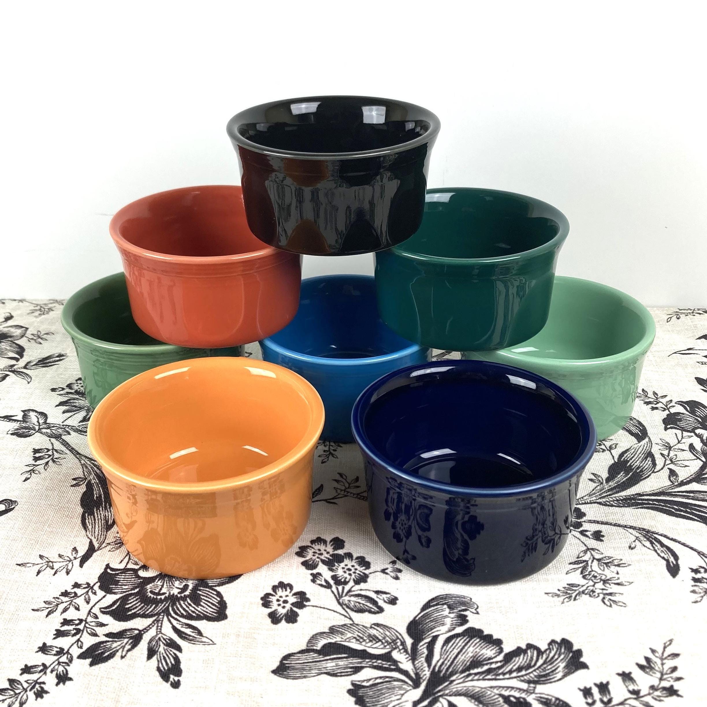 Fiestaware Ramekin - Pick a Color - Peacock, Black, Tangerine, Heather, Meadow, Evergreen, Cobalt, Persimmon, Lapis