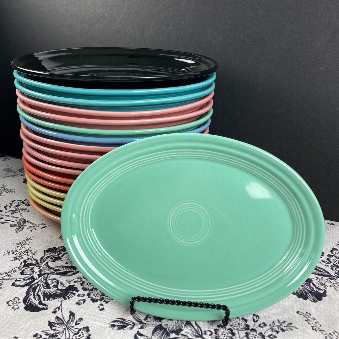 Fiestaware Small Oval Platter pick a Color Rose, Yellow, Apricot, Shamrock, Cinnabar, Sunflower