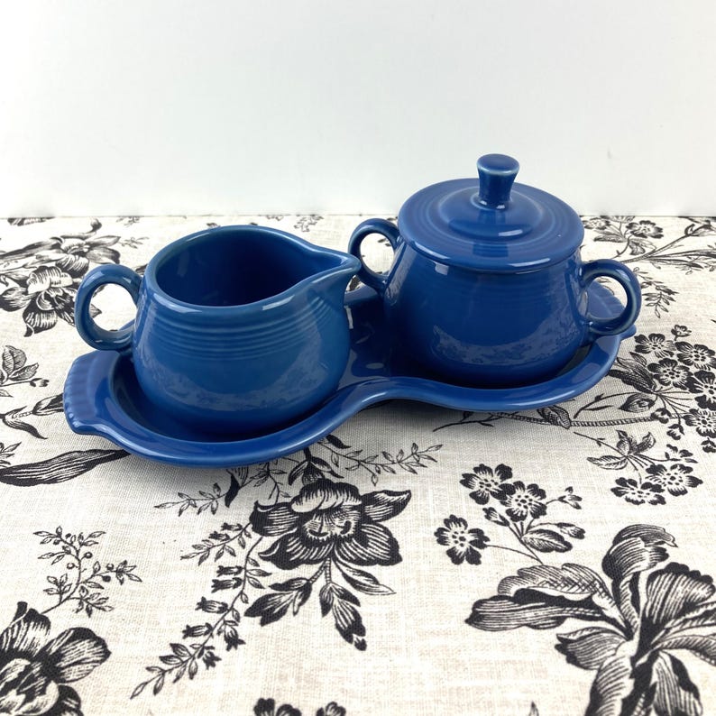 Fiestaware Cream and Sugar Set with Tray – Choice of Color Lapis