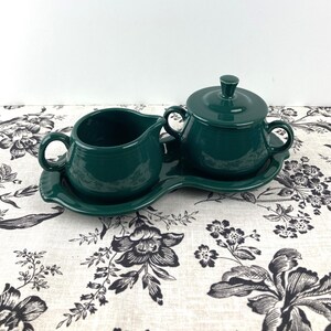 Fiestaware Cream and Sugar Set with Tray – Choice of Color Evergreen