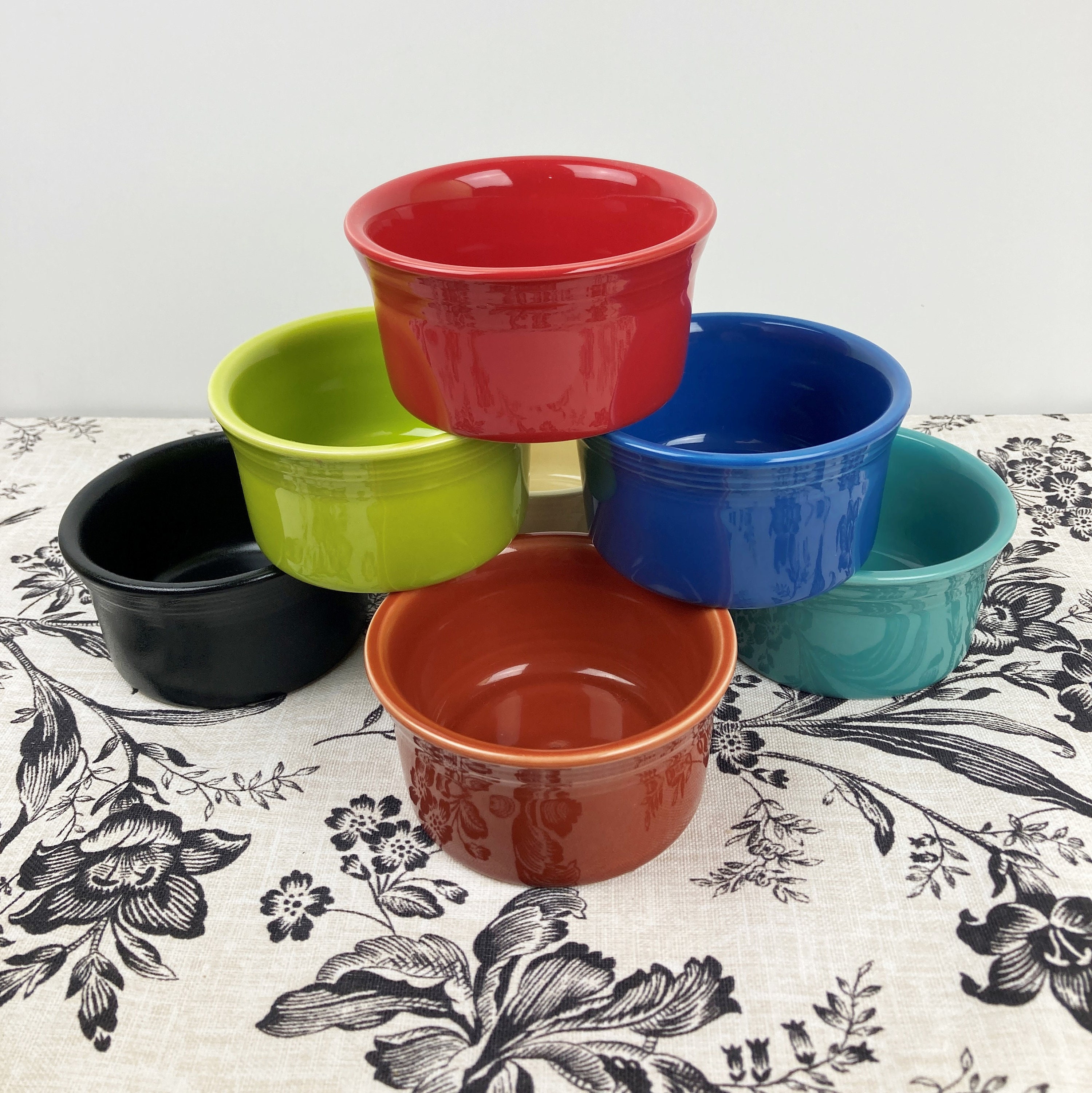 Fiestaware Ramekin Pick a Color Turquoise White Scarlet Sunflower Ivory Foundry Lemongrass Paprika Plum Etsy