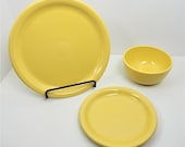 3 pc Bistro Place Setting - Fiestaware - Scarlet, Turquoise, White, Sunflower, Cobalt