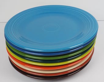 Fiestaware Luncheon Plate Classic Style (Pick your Color) - Happy Colorful Dishes