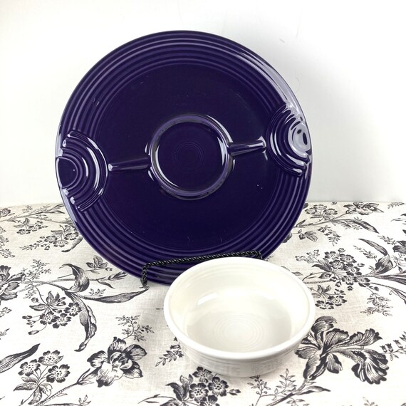 Homer Laughlin Fiestaware Chip And Dip Set Fiestaware Hostess Tray