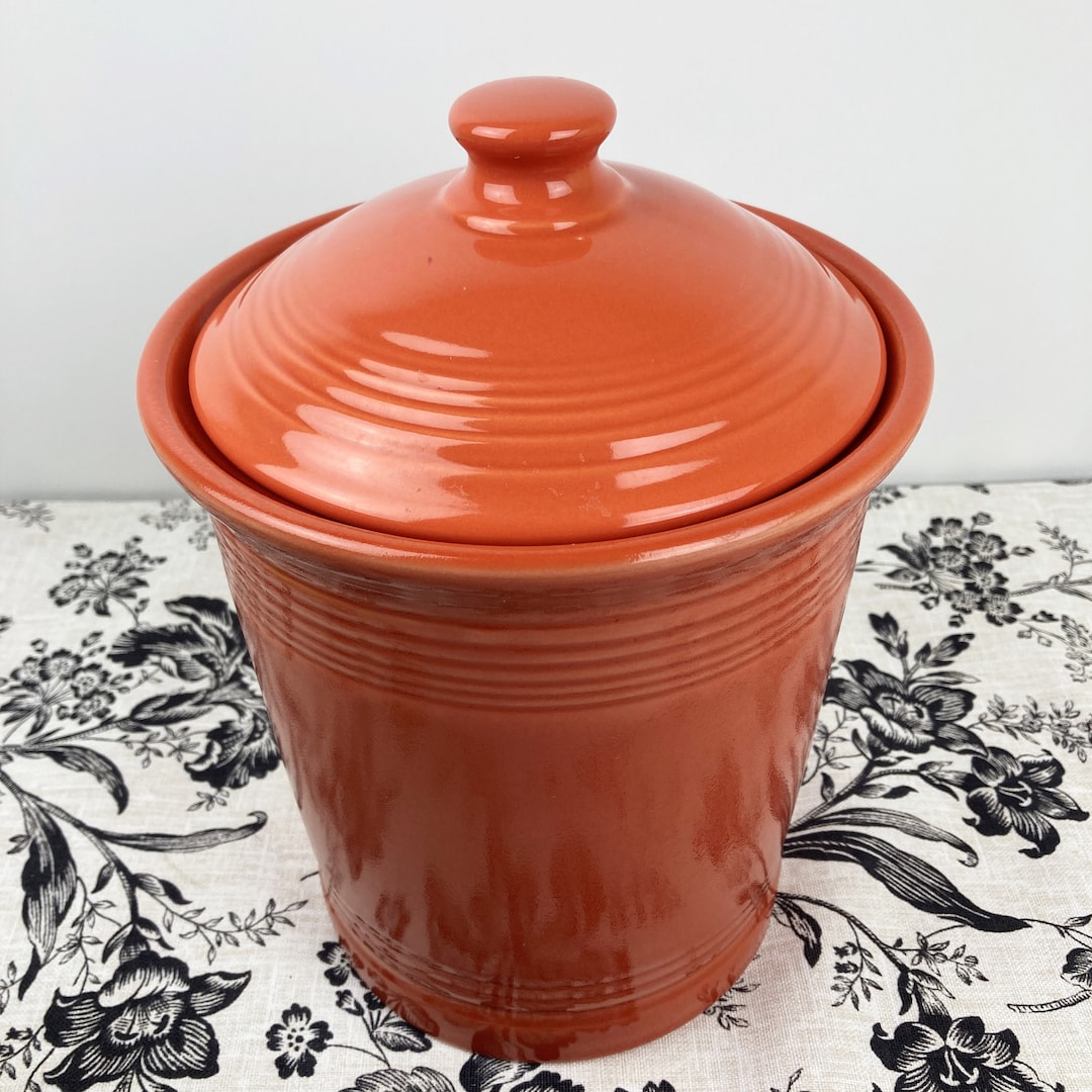 Fiesta Persimmon Canister 1 Quart or 2 Quart Great Gift Etsy
