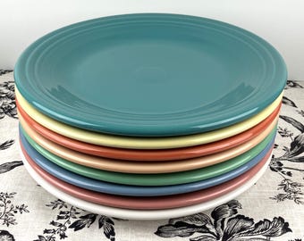 Fiestaware - Classic Dinner Plate - White, Rose, Apricot, Yellow, Turquoise, Periwinkle, Sea Mist, Persimmon