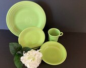 Fiesta 4 Piece Place Setting - Pick a Color - Sunflower, Plum, Chartreuse Tangerine and Turquoise