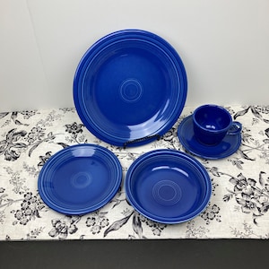 Fiestaware Sapphire Blue - Pick an item of your choice - Dinner or Salad Plate, Medium Bowl or Teacup & Saucer