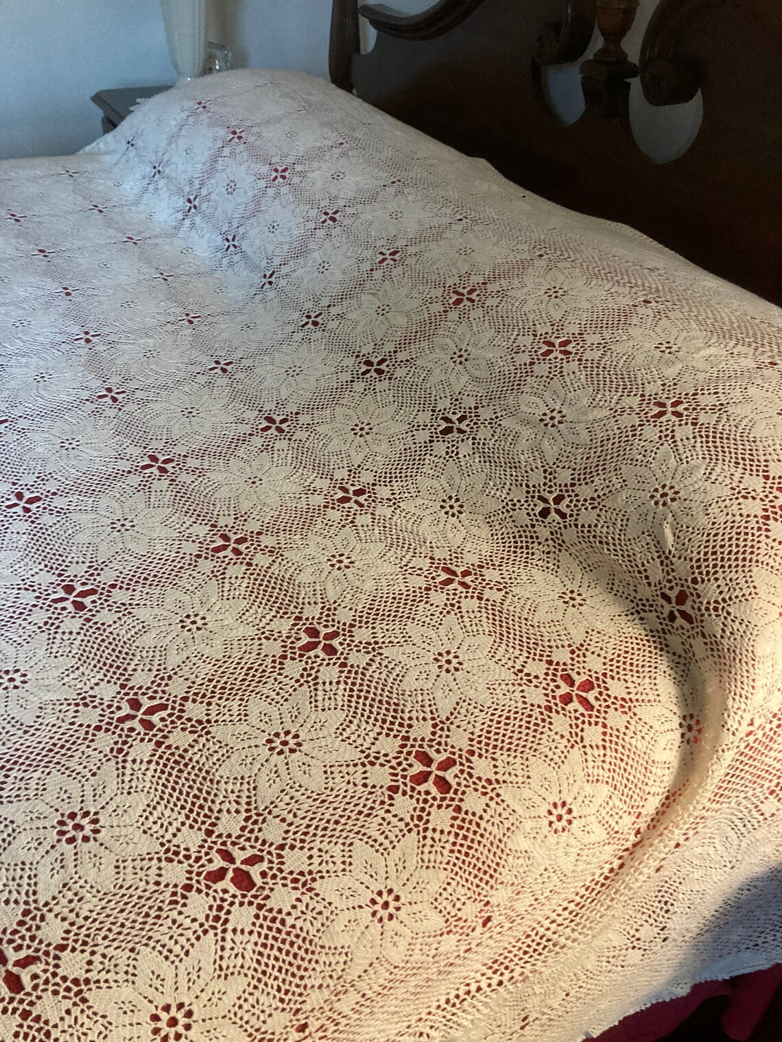 Lovely Crochet Lace Bedspread Etsy