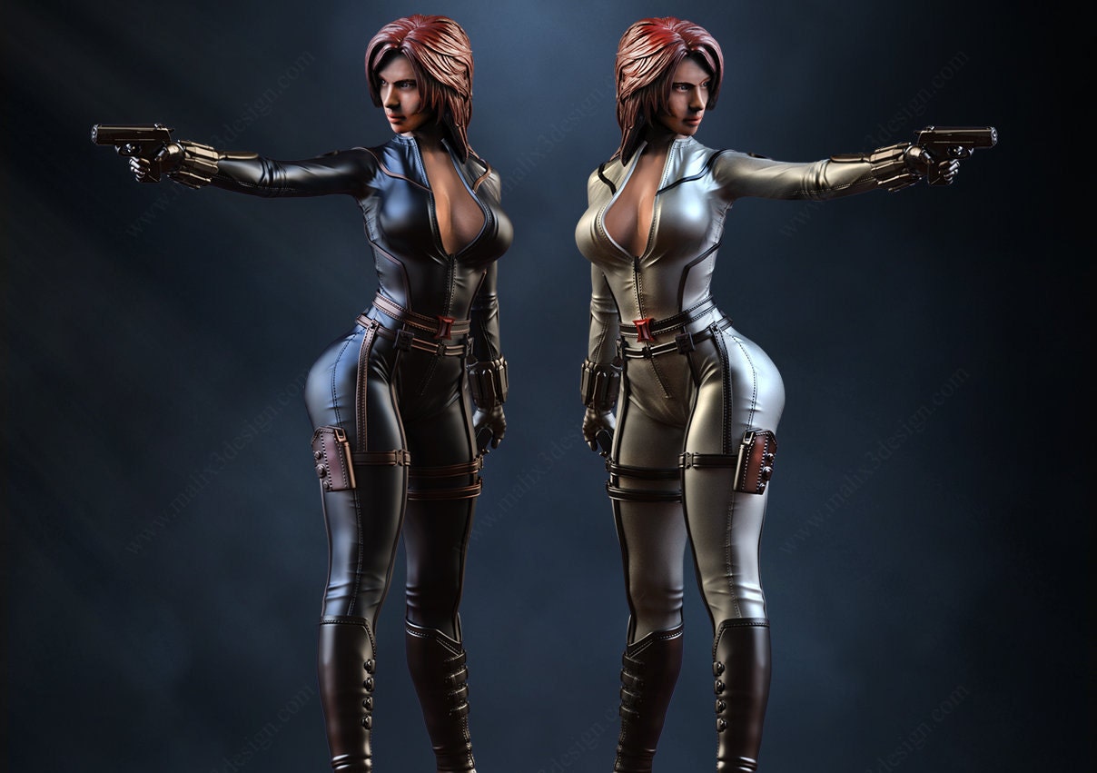 black widow resin model