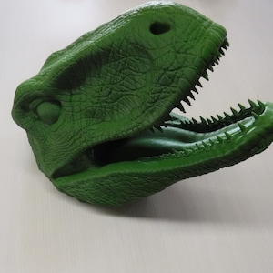 Velociraptor Head Wall Mounted Bust Sculpture