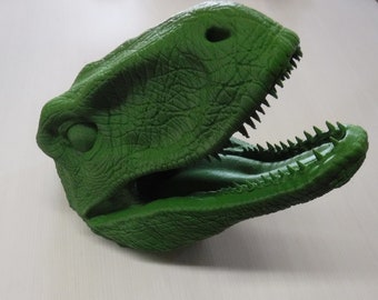 Velociraptor Head Wall Mounted Bust Sculpture