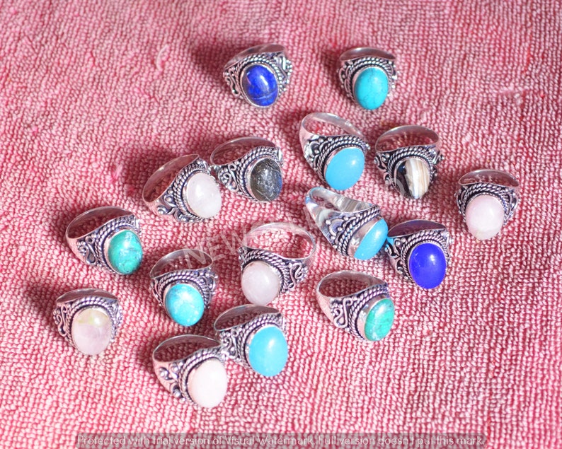 Men Crystal Rings, Custom Dainty Crystal Rings, Unique Gemstone Rings, Rings for Women, Boho Rings, Assorted Crystal Rings Size 6 To 10 image 3