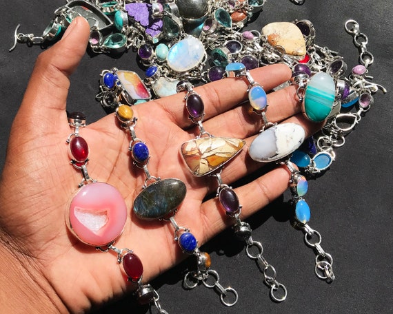 Adjustable crystal bracelet clearance