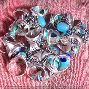 Men Crystal Rings, Custom Dainty Crystal Rings, Unique Gemstone Rings, Rings for Women, Boho Rings, Assorted Crystal Rings Size 6 To 10 image 9
