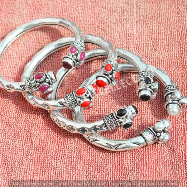 Bracelet For Women, Multi Crystal Cuff Bangles, Healing Crystal Cuff Bracelet, Bohemian Bangle, Assorted Gemstone Cuff Bangles Jewelry