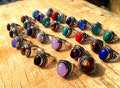 Men Ring, Crystal & MIx Gemstone Men&#39;s Rings Lot, Handmade Mens Ring, Moonstone Mens Ring, Silver Plated Ottoman Ring, Hippie Mens Rings Lot