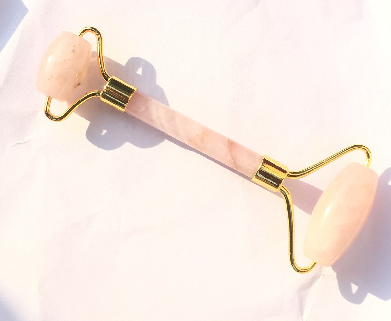 Rose Quartz Face Roll Facial Roller Face and Eye Roller Etsy