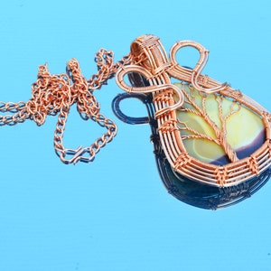 Baum des Lebens Wire Wrap Halskette Anhänger, Benutzerdefinierte Edelstein Halskette Anhänger Schmuck, Designer Anhänger mit Kette Halskette Schmuck Bestes Geschenk Bild 2