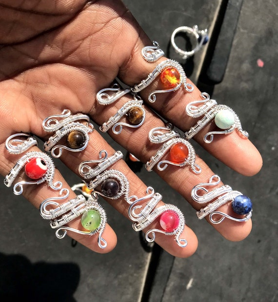 Crystal shop rings etsy