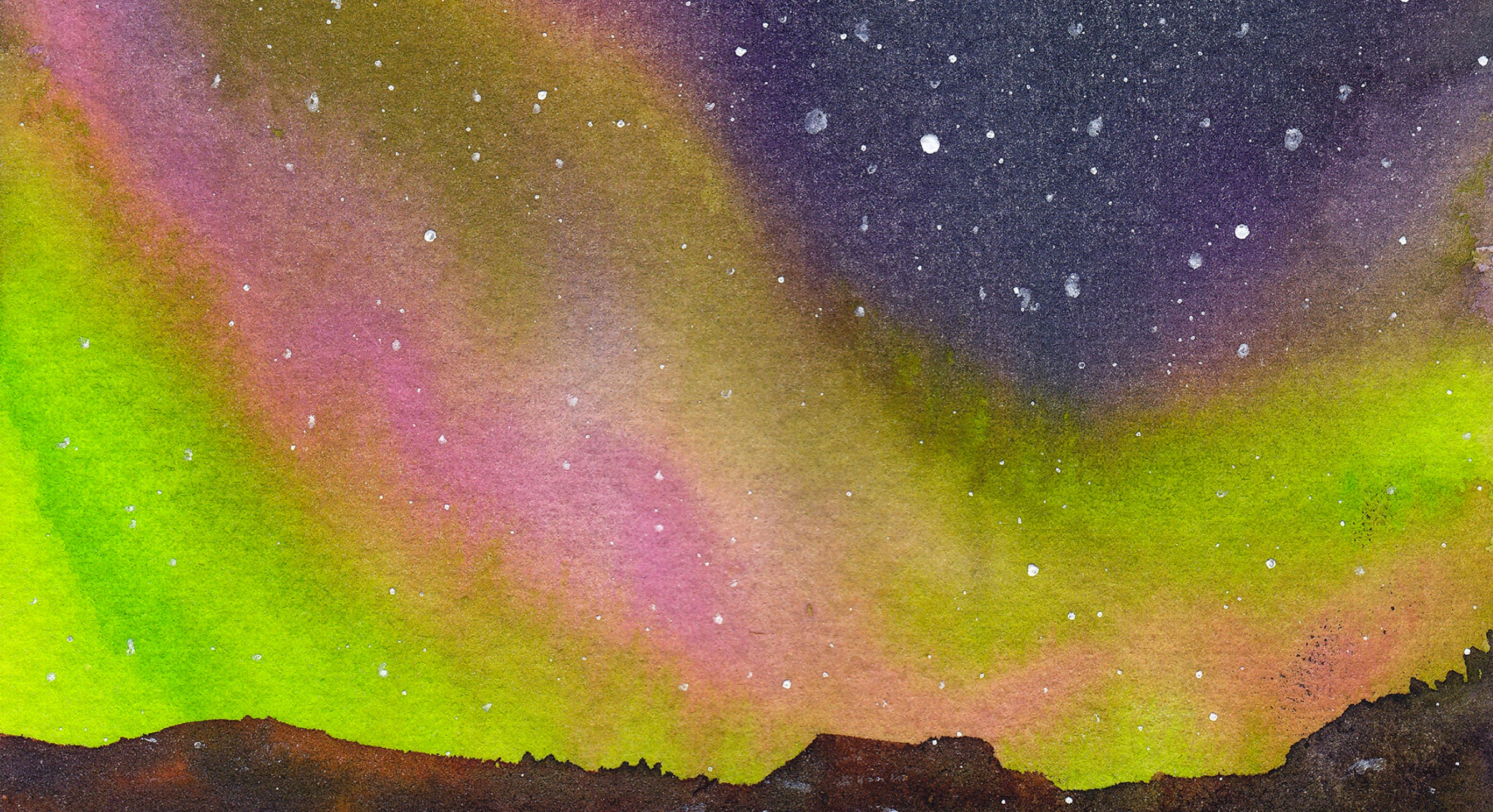 Aurora1 series aurora drawing night sky painting northern | Etsy