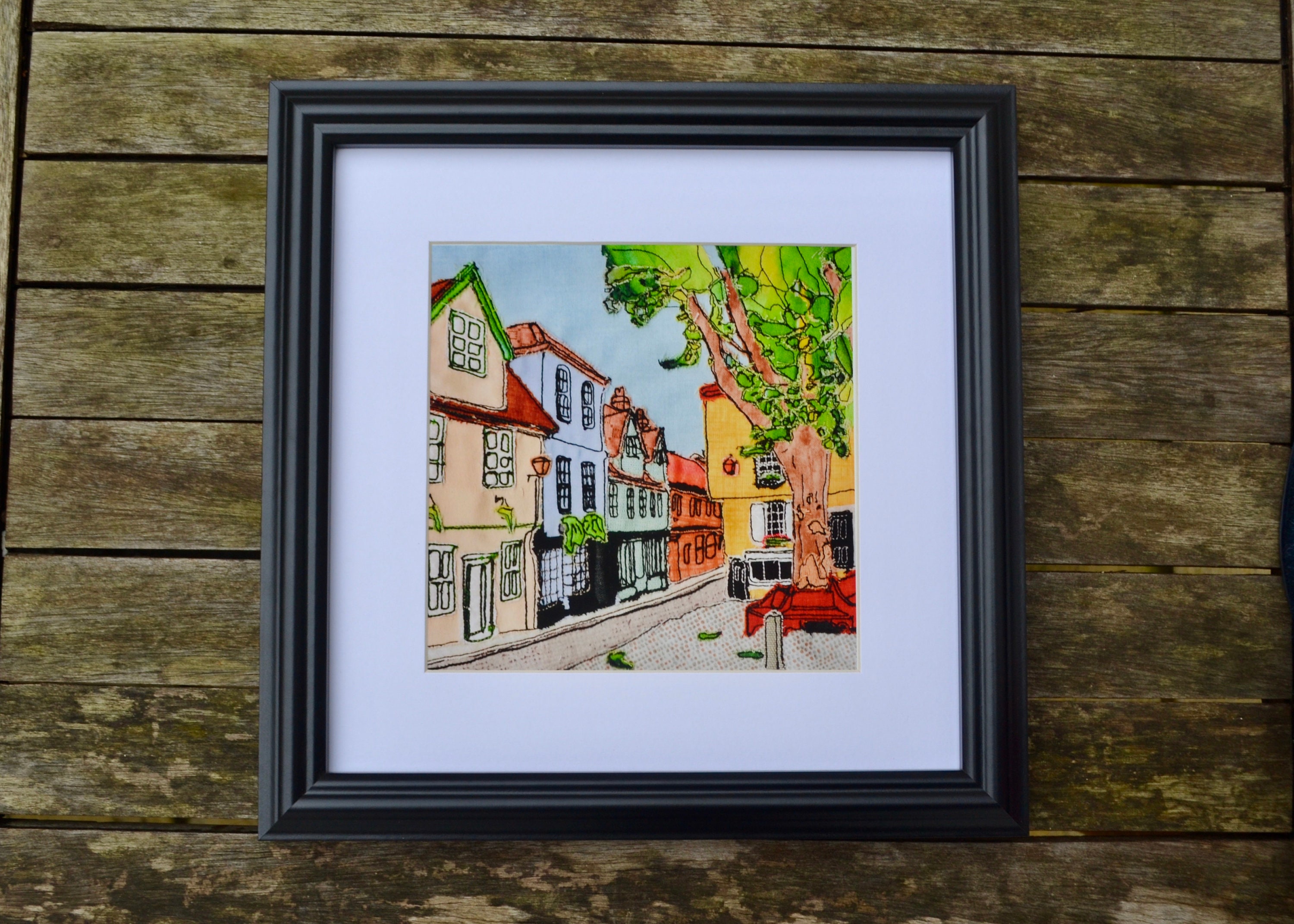 Elm Hill Norwich Fine Art Giclee Print Arte textil Etsy