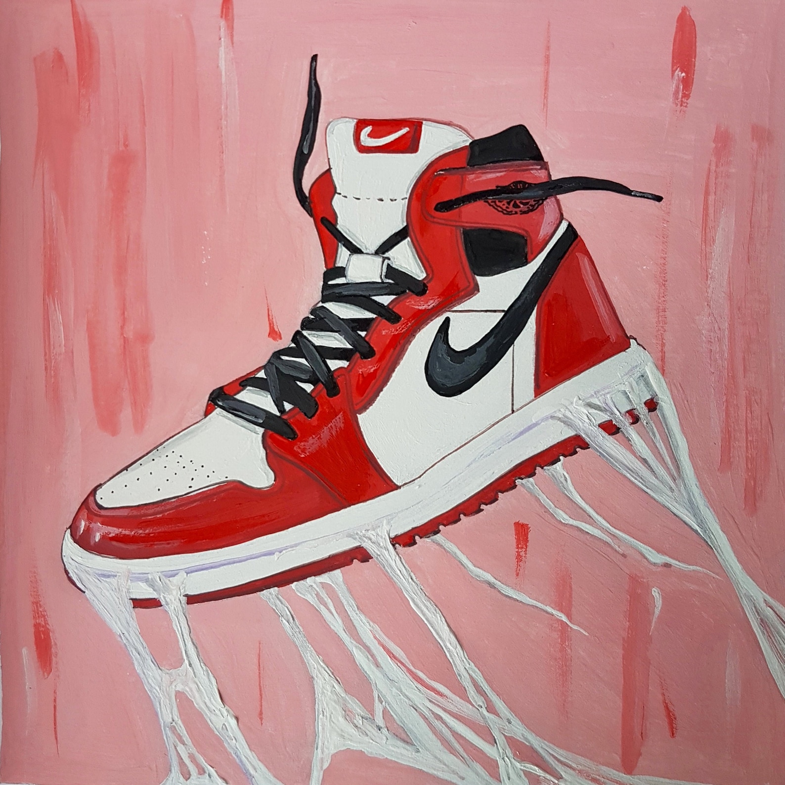 Nike Air Jordan 1 Original painting NBA Basketball Etsy
