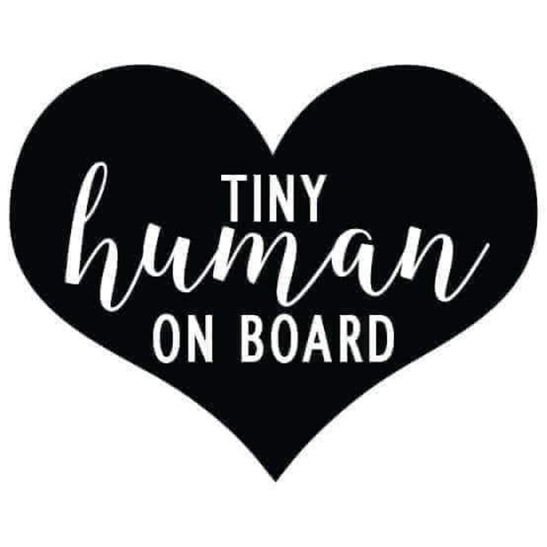 Custom Tiny Human on Board Vinyl Decal