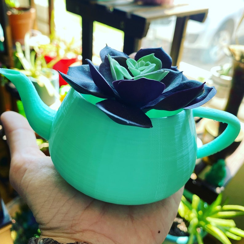 Teapot Indoor Planter Teapot With Handle Tea Garden Party Etsy