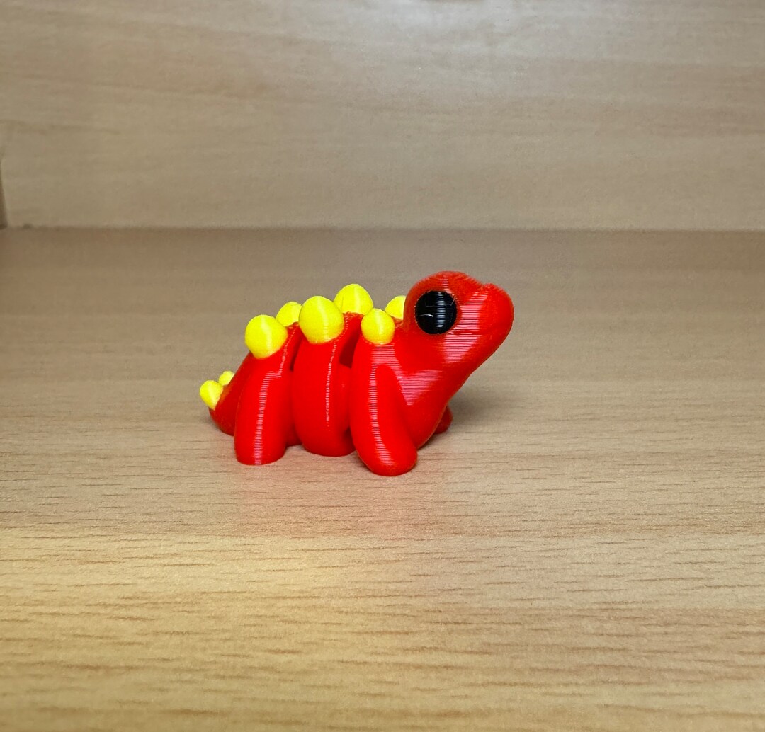 Tiny Stegosaurus Pocket Mini, Tiny Fidget Animal, Wiggly Small Pet