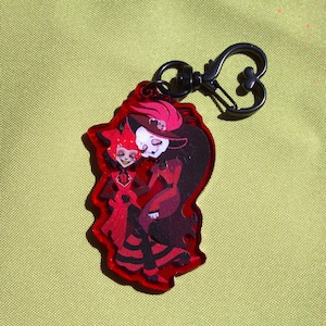 Sleepy RadioRose Acrylic Charm || Hazbin Hotel