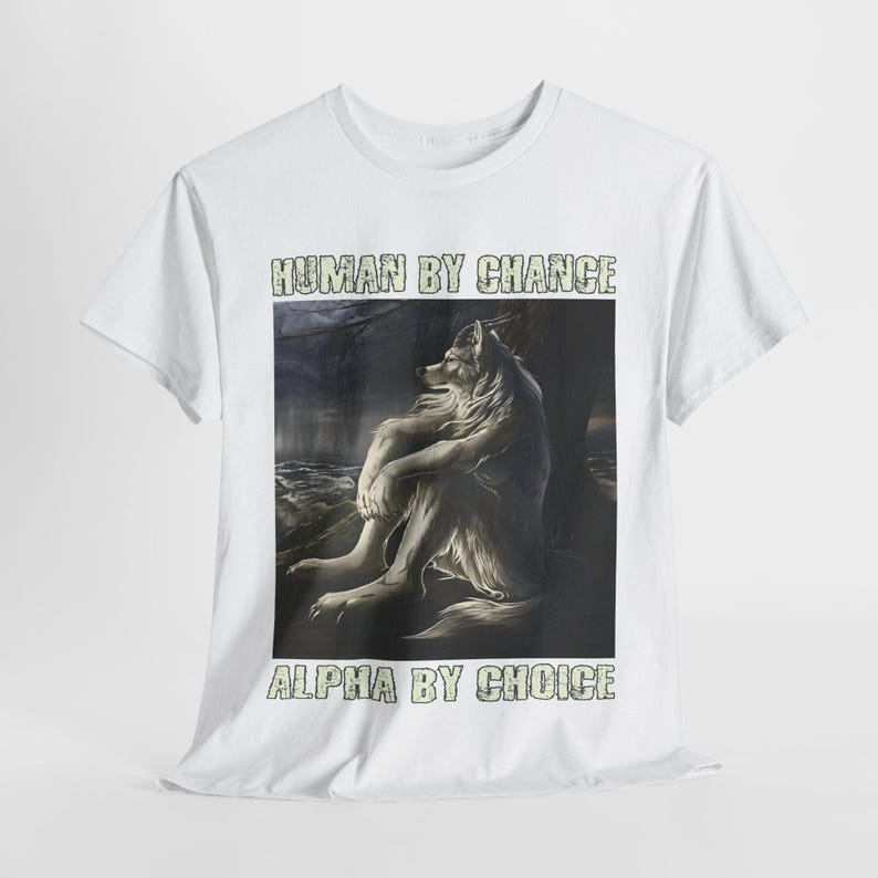 Funny Werewolf Meme T-shirt, I Heart Werewolfs Shirt, Cringe Wolf Meme, Shitpost meme, Werewolf Ripping Shirt Meme tee, Ironic Joke Tshirt image 2