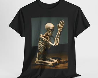 Skeleton Shirt Meme, Praying skeleton Shirts, Funny Sarcastic Ironic, Grim Reaper Meme, Offensive Gifts shirts, Cursed shirts