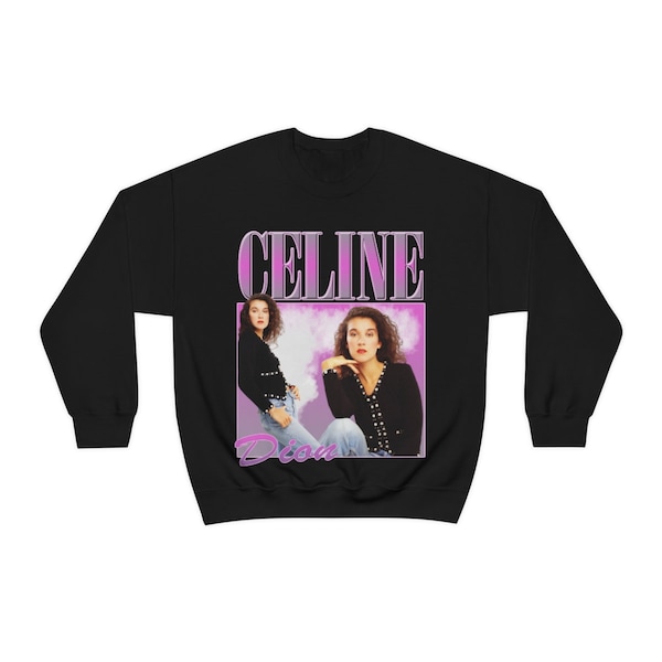 Celine Dion Sweatshirt,  Celine Dion Rnb Rap Hip Hop 90s Retro Vintage Unisex Crewneck Sweatshirt Best Seller