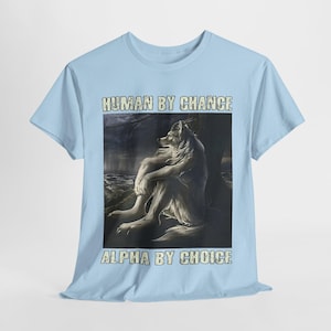 Funny Werewolf Meme T-shirt, I Heart Werewolfs Shirt, Cringe Wolf Meme, Shitpost meme, Werewolf Ripping Shirt Meme tee, Ironic Joke Tshirt image 5