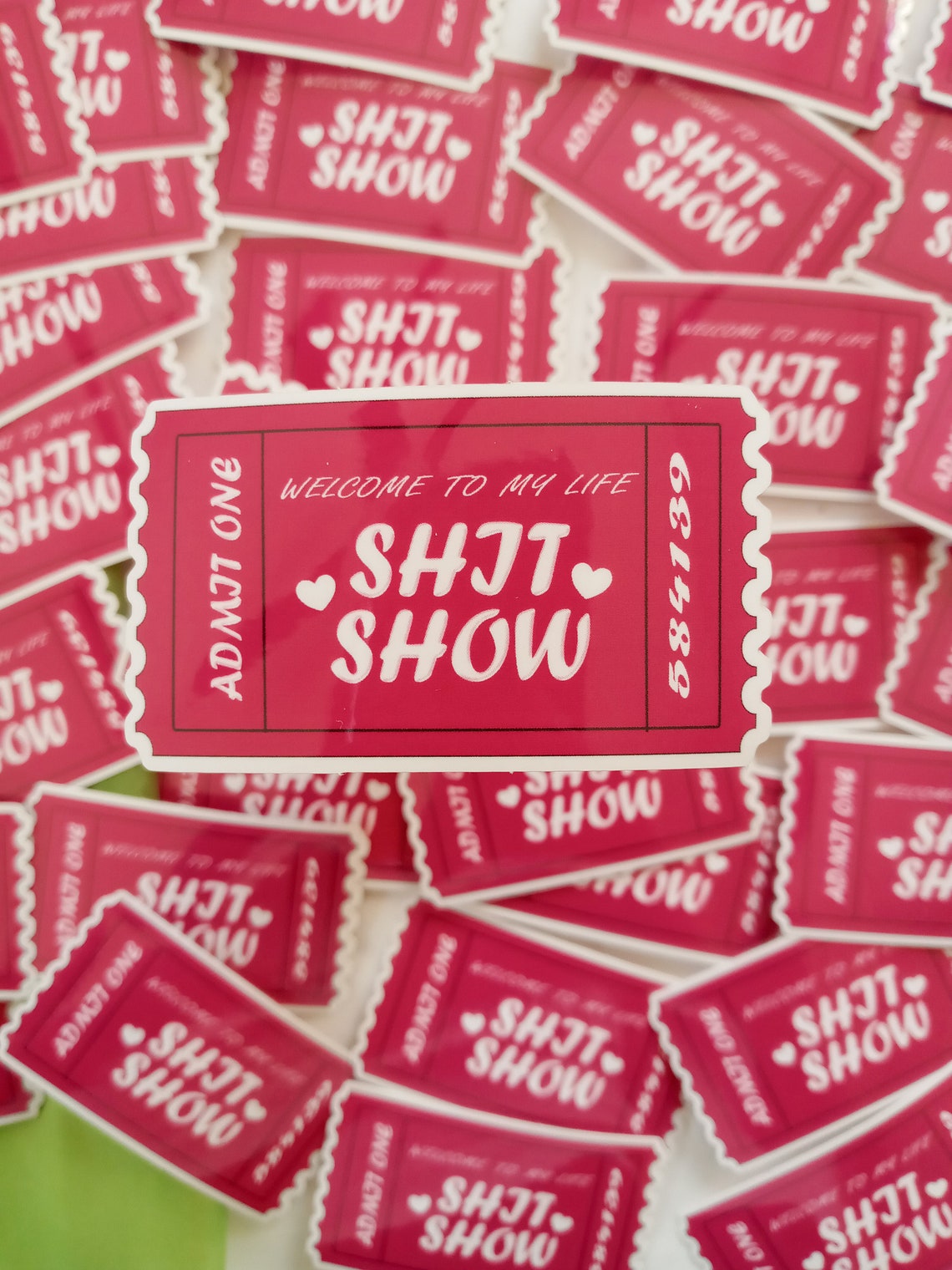 Shit Show Ticket vinyl sticker | Etsy