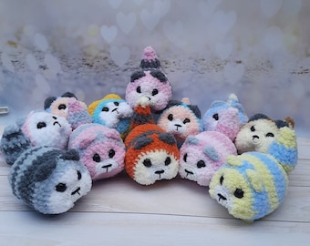 Katzenfreund,Sorgentier,Süße kleine farbige Katze,Katze zum Stressabbau,Plüschtier,Geschenk für die Beste Freundin,Angstball,Fidget Spielzeug,Stofftier