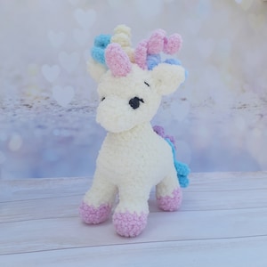 Plush unicorn toy  Rainbow unicorn Super soft unicorn toy Custom made Pleasant to the touch unicorn Toy unicorn for a girl
